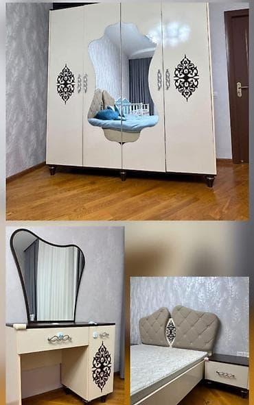 komodlar: 2 təknəfərlik çarpayı, Dolab, Komod, 2 tumba, İşlənmiş — 1