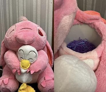 oyuncaq bebe: Böyük ölçülü yumşaq oyuncaq. Ön hissəsində qucaqladığı boz-ağ rəngli — 1