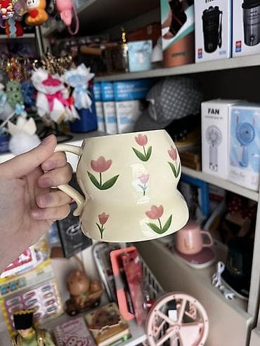 saxlama qabı: Fincanlar, rəng - Çəhrayı, Keramika, 1 əd — 1