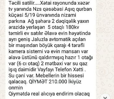 Kirayə evlər: NZS 6 otaqlı, 173 kv. m, Yeni təmirli — 1