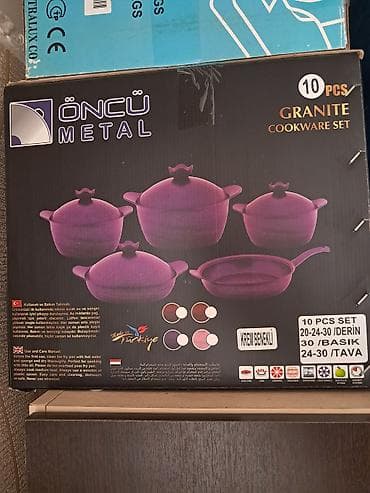 tefal qazan desti: Qazan, rəng - Bej, Qranit, 5-dən çox l, 30 sm, Türkiyə — 4