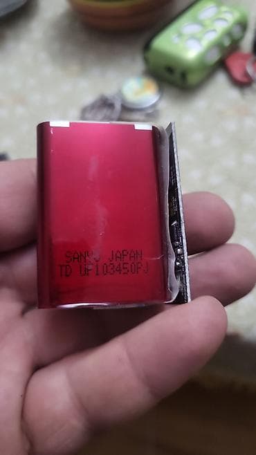 12 volt adapter: SANYO litium-ion akkumulyator (Yaponiya) – model TD UF103450PJ — 3