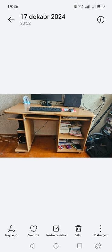 мойка шкаф для кухни: Kompüter masası, İşlənmiş, Açılmayan, Taxta — 1