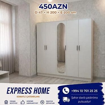 Yeni, 5 qapı, Güzgülü, Açılan, Düz dolab lalafo.az -da Yeni, 5 qapı, Güzgülü, Açılan, Düz dolab