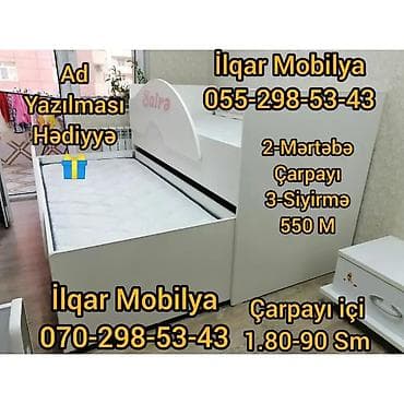 ucuz kravat: Oğlan və qız üçün, Yeni, Çarpayı, Matrassız, Siyirməsiz, Laminat — 4