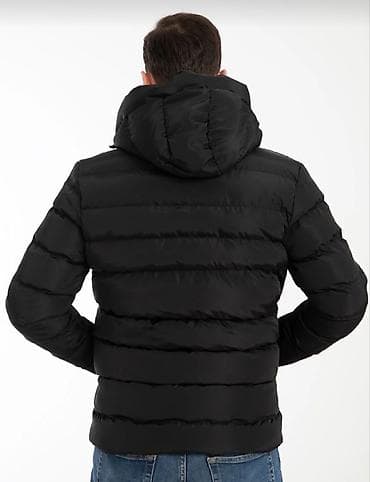 paxlava parca: Kişi üçün qara qış parka-kurtka - Rəng: qara, mat teksturalı - Kəsim — 2