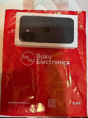 IPhone 16, 128 GB, Qara, Zəmanət