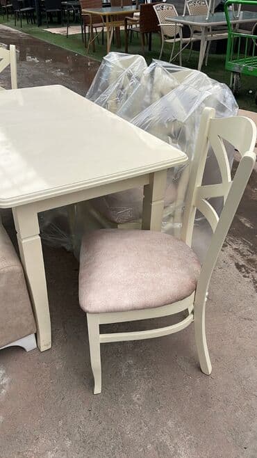 quxna stulu: Mətbəx üçün, Yeni, Açılmayan, Dördbucaq masa, 4 stul — 9