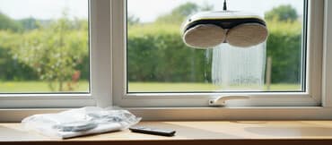 Pəncərə təmizləmə roboti (automa­tik). İki dairəvi fırça/pad ilə şüşə — 2