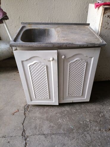 Düzbucaqlı Mətbəx çanağı, Şkaflı, Paslanmaz polad