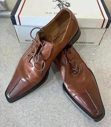 piton ayaqqabı: Kişi üçün klassik dəri ayaqqabı - Model: bağlamaqlı, kvadrat uclu - — 1