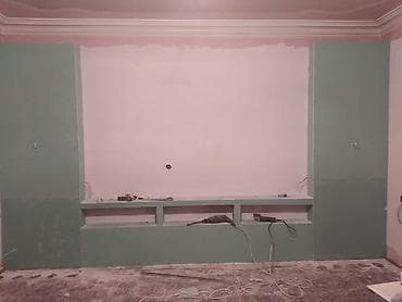 mini manqal: Alçıpan işləri və TV divar kompozisiyası – dizayn və quraşdırma — 3