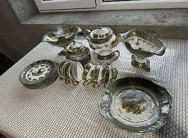 hemise yasil: Çay dəsti, rəng - Yaşıl, Farfor, Epiag, 6 nəfərlik, Çexiya — 3