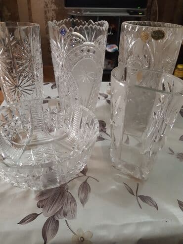 набор посуды: Vaza dəsti, Xrustal — 6