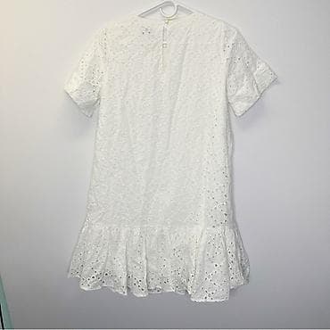 Endirim olunacaq Ağ rəngli broderiya (ağappaq naxışlı deşikli) qısa — 2