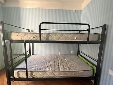 Oğlan və qız üçün, Çarpayı, Matras ilə, Siyirməsiz, Dəmir