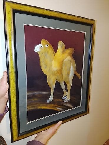 canavar sekli: Rəsm əsəri – “Dəvə” mövzulu, çərçivəli tablo - Texnika: rəngli — 1