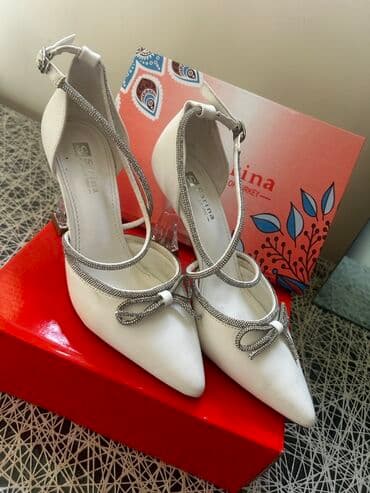 женские босоножки на широкую ногу: Sarina (Style of Turkey) qadın ayaqqabıları - Rəng: ağ - Model: iti — 3