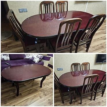 Столы и стулья: Для гостиной, Б/у, 6 стульев — 1