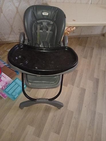 Uşaq yemək stulu - Rahat, yumşaq oturacaq və arxa dayağı -