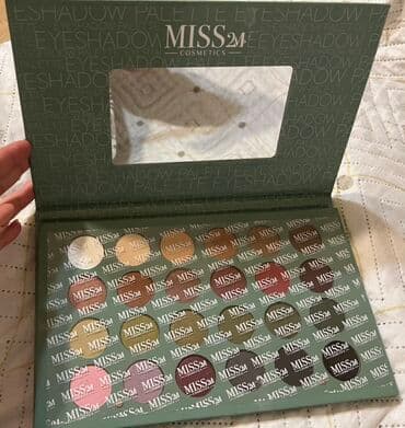 женские матовые помады: Göz kölgələri palitrası, MISS 24 kosmetika brendi tərəfindən istehsal — 3