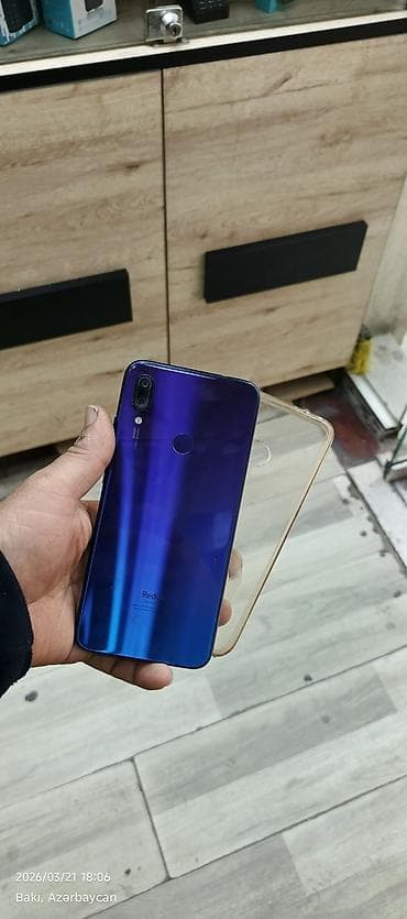 Redmi Note 7, 128 GB, rəng - Mavi, Barmaq izi
