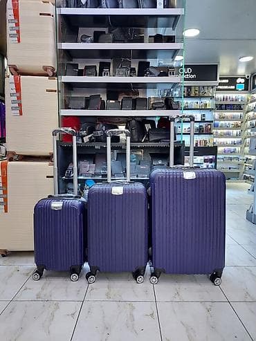 Çamadanlar: Sərnişin səyahət dəsti – 3 ədəd bənövşəyi sərt korpuslu çamadan - — 1