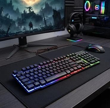 персональный компьютер: RGB işıqlanmalı tam ölçülü mexaniki oyun klaviaturası - 104 düyməli — 2