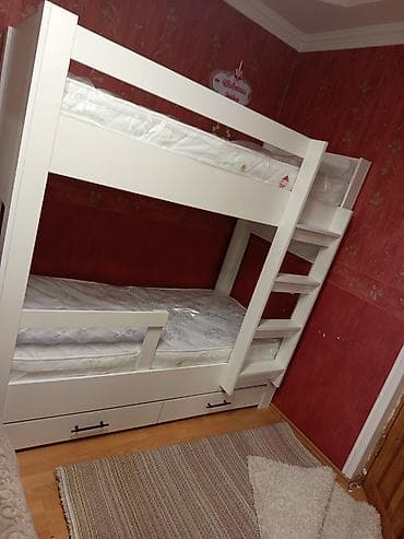 Oğlan və qız üçün, Yeni, Çarpayı, Matras ilə, Siyirməli, Laminat