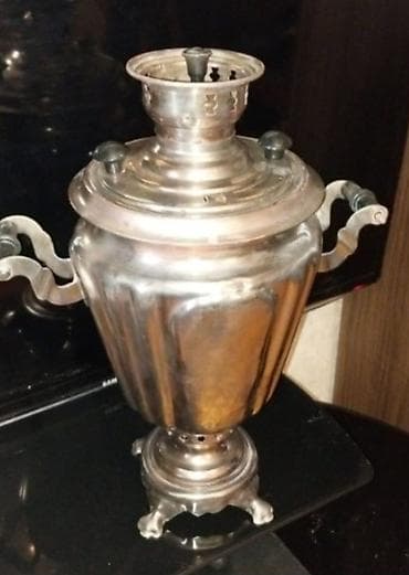 samovar 5l: Samovar 5 lirt – klassik metal gövdəli, köhnə rus üslubunda — 1
