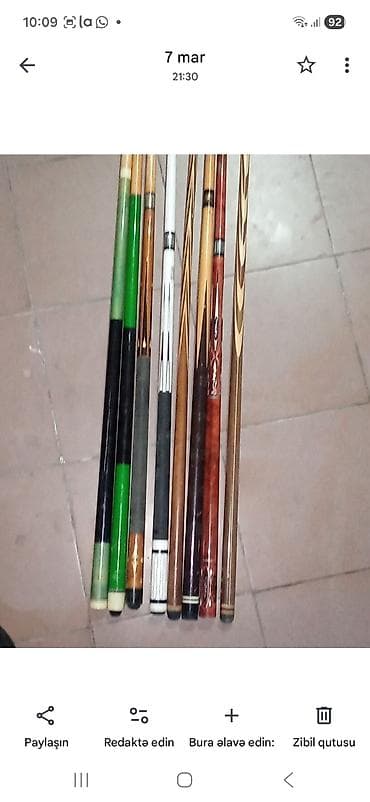 bilyard kiyi: Bilyard taco dəsti - Dəst: şəkillərdə gördüyünüz kimi bir neçə ədəd — 2