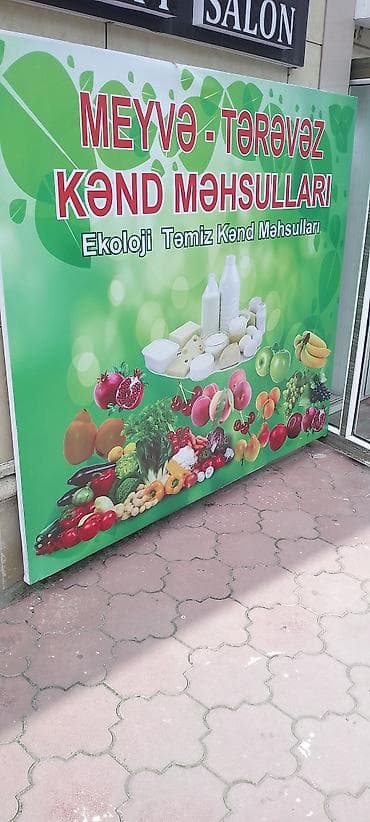 Meyvə-tərəvəz və kənd məhsulları mağazası Təbii və ekoloji təmiz kənd