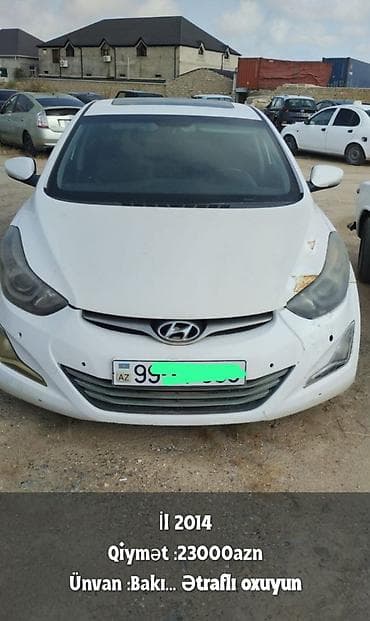 bmw e36 stop: Hyundai Elantra, 2014 - Ban növü: sedan - Rəng: ağ - Mühərrik: benzin — 1