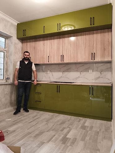 Sifarişlə mətbəx dəsti, Özü çəkən petlələr, Mat laminat, Kredit var, Pulsuz çatdırılma