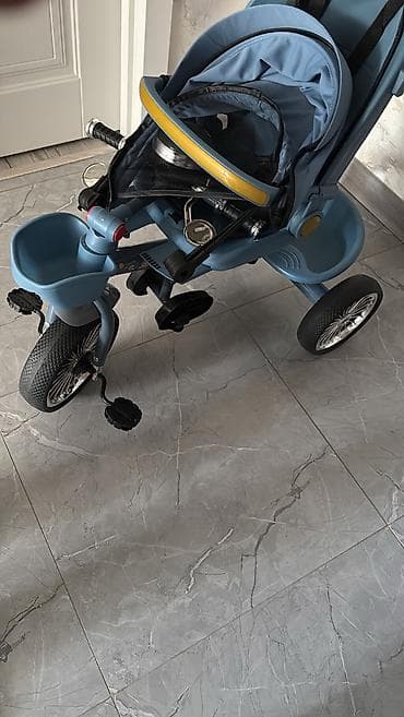 velesiped: Uşaq üçtəkərli velosipedi – valideyn idarəetmə tutacağı ilə - Rəng — 1