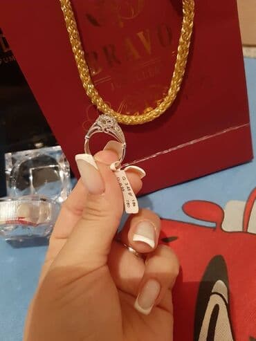 bmw 7 серия 730d at: Nişan, Üzük, Ağ qızıl, 750 Əyar, Brilyant, 0.51-1.00 Karat — 5