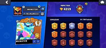 kade: Brawl Stars oyunu üçün hesab - Kupa sayı: 4359 - Kupa Yolu nişanı — 2