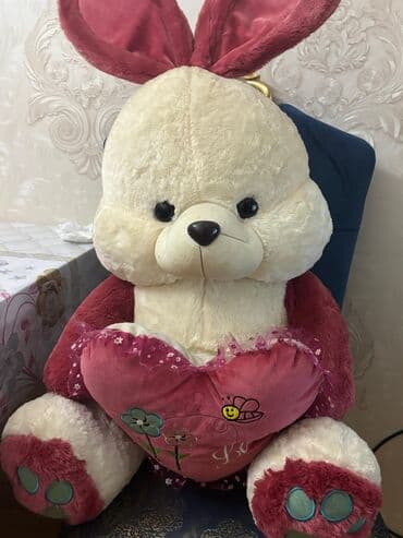 кукла монстер хай: Bordo rəngdə böyük yumşaq ayı oyuncağı. Oyuncaq yumşaq parçadan — 6