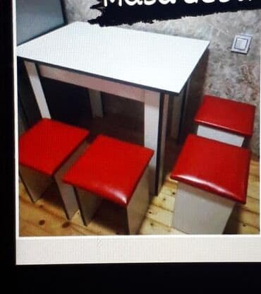 Sifarişlə masa və oturacaq dəstləri: Dördbucaq masa, Mətbəx üçün, Qonaq otağı üçün, Dəhliz üçün, 4 nəfər, Açılmayan, Azərbaycan, 1 il zəmanət — 10
