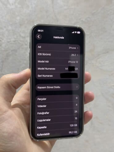 i̇phone 12: IPhone 12, 128 GB, Ağ, Face ID — 8
