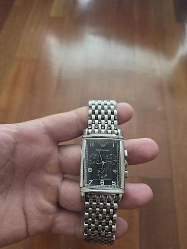 Qol saatları və aksesuarlar: Emporio Armani kişi qol saatı - Korpus: düzbucaqlı formalı, metal — 4