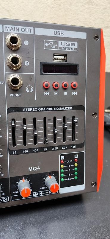korg pa x1: Yamaha MQ4/MG4 4-Kanallı Aktiv səs mikseri hər kanal 150Wx2 kalonka — 7