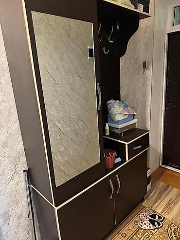 ayaqqabi qoyulan: 1 qapı, Güzgülü, Qəhvəyi, Digər material, Açılan, Düz dolab — 3