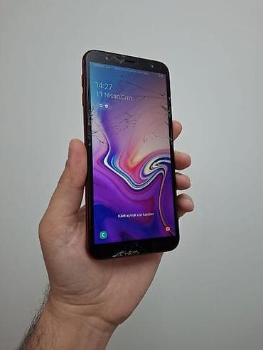 ekrani: Samsung Galaxy J6 Plus, 32 GB, rəng - Qırmızı, Barmaq izi — 4