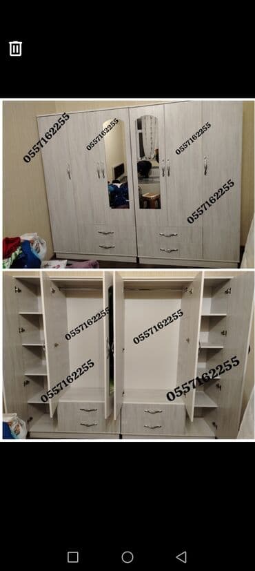 qapi: Yeni, Açılan, 5 qapı Düz dolab, Dolab-asılqan — 1