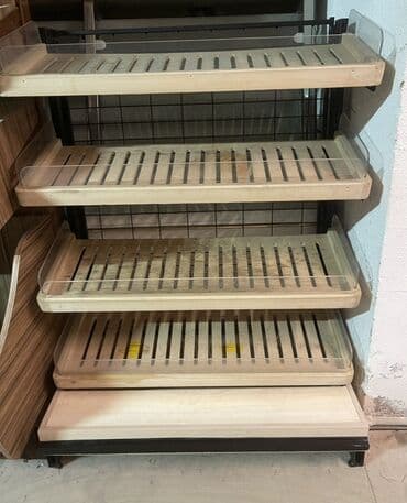 Çörək və un məmulatları üçün mağaza vitrini/rax Hündürlük 135 Uzunluğ