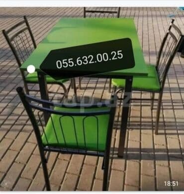 metbex stol stulları qiymetleri: Mətbəx üçün, Yeni, Açılmayan, Kvadrat masa — 8