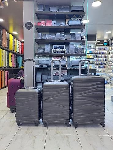 Çamadanlar: Sərt korpuslu çamadan dəsti – 3 ölçü - Material: yüngül və davamlı — 1