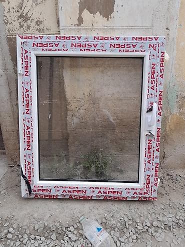 beton panel satisi: İkiqat şüşə paketi Plastik pəncərə, Еni: 80 sm, Uzunluğu: 90 sm — 1