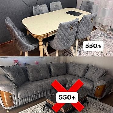 Ev üçün mebel: Eyni ünvandan divan və masa dəsti satılır 1100₼. divan açılır bazası — 1